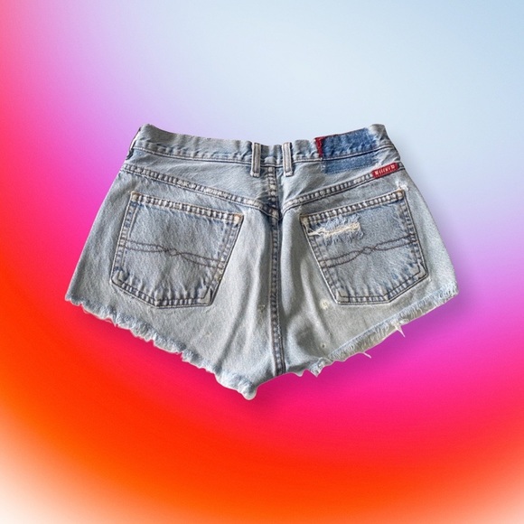 Vintage 90’s: Lucky Brand ㋛ Festival Hippie Destroyed Denim Cut Off Shorts ㋛ - Picture 11 of 13